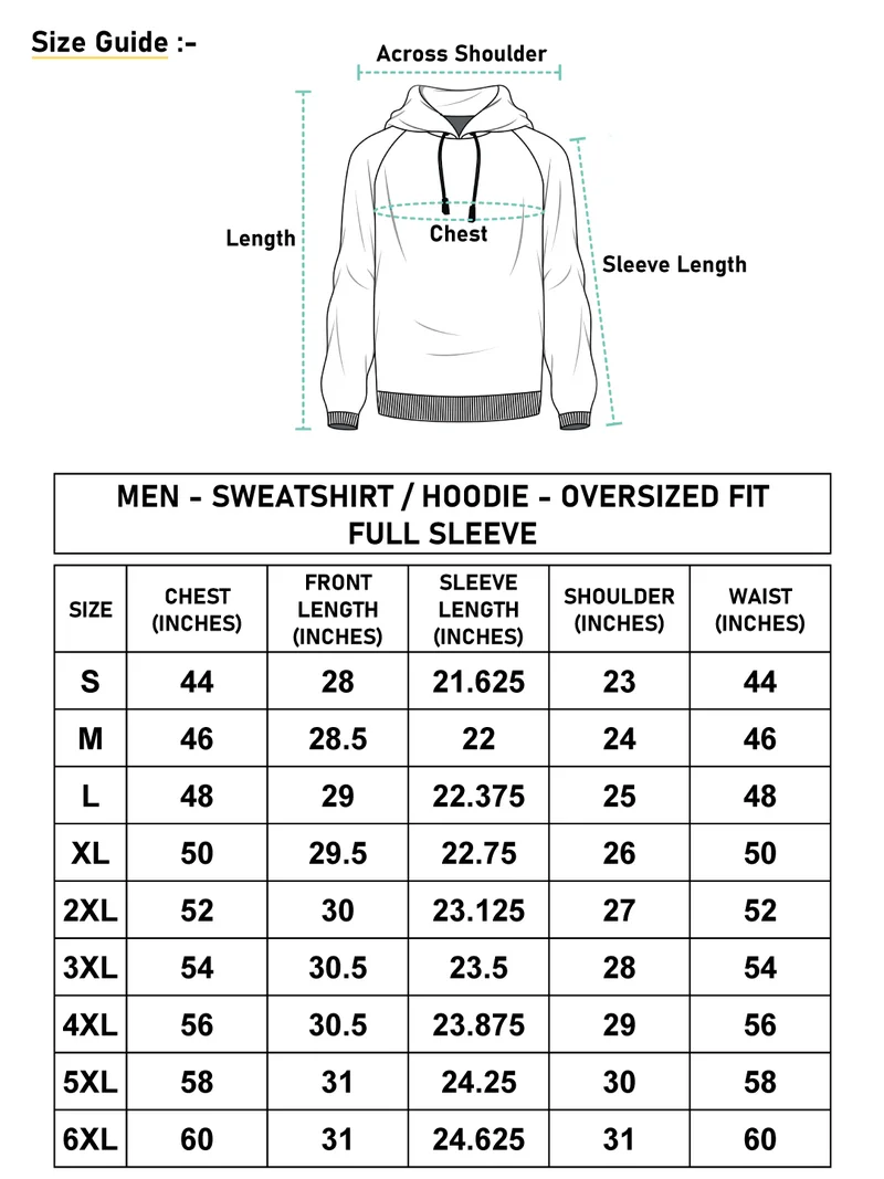 bewakoof  Men's Beige Rock Star Graphic Printed Oversized Hoodies  | Best Price UAE